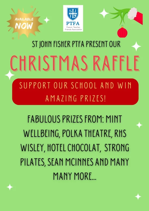 St John Fisher PTFA Christmas Raffle 2025! promotional image
